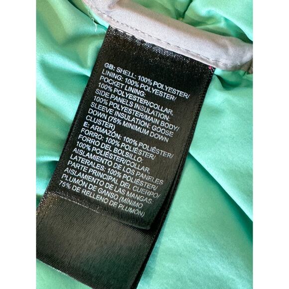 THE NORTH FACE Kids Down PUFFER COAT, SIZE 10-12, Gray & Teal - Picture 14 of 14